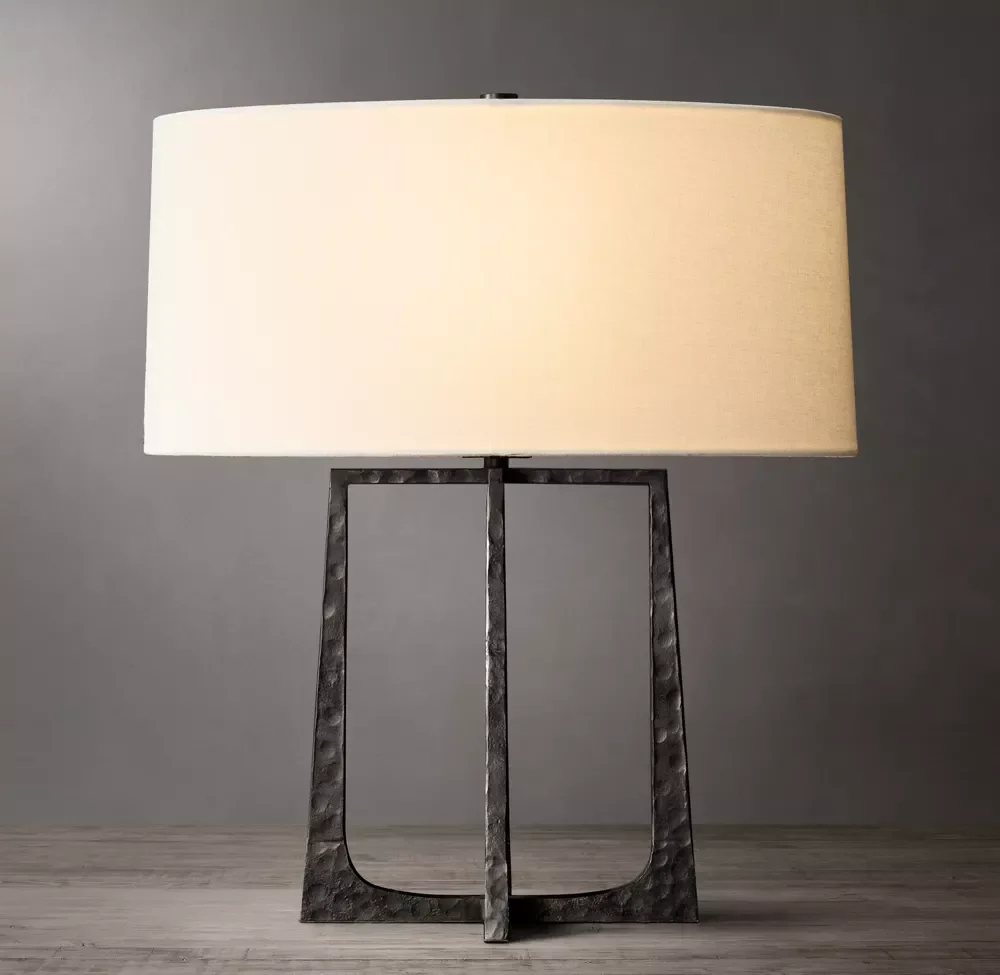 Modern Minimalist Style Desk Lamp Table Top Lamp Decorative Fabric Lampshade for Living Room Bedroom Bedside Villa Home Office