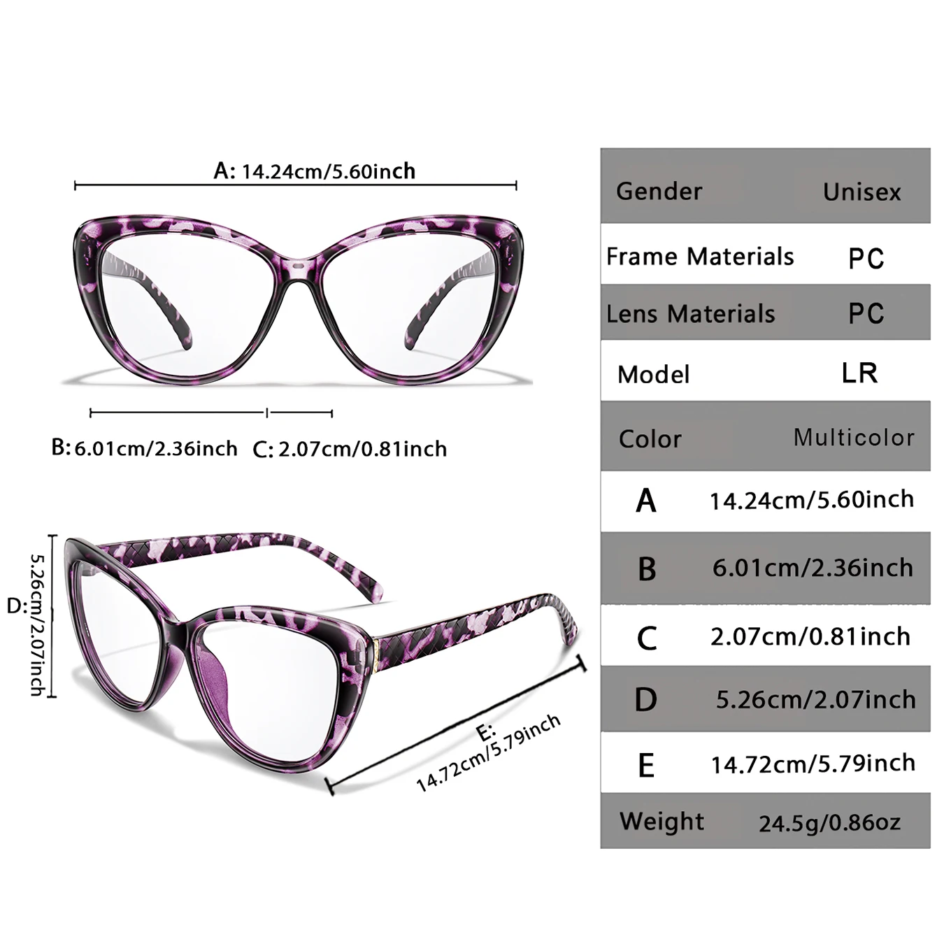 للجنسين نظارات القراءة عادية مثير Cateye إطار شفاف مجلة القراء التكبير نظارات طويل النظر نظارات 0 ~ 4.0