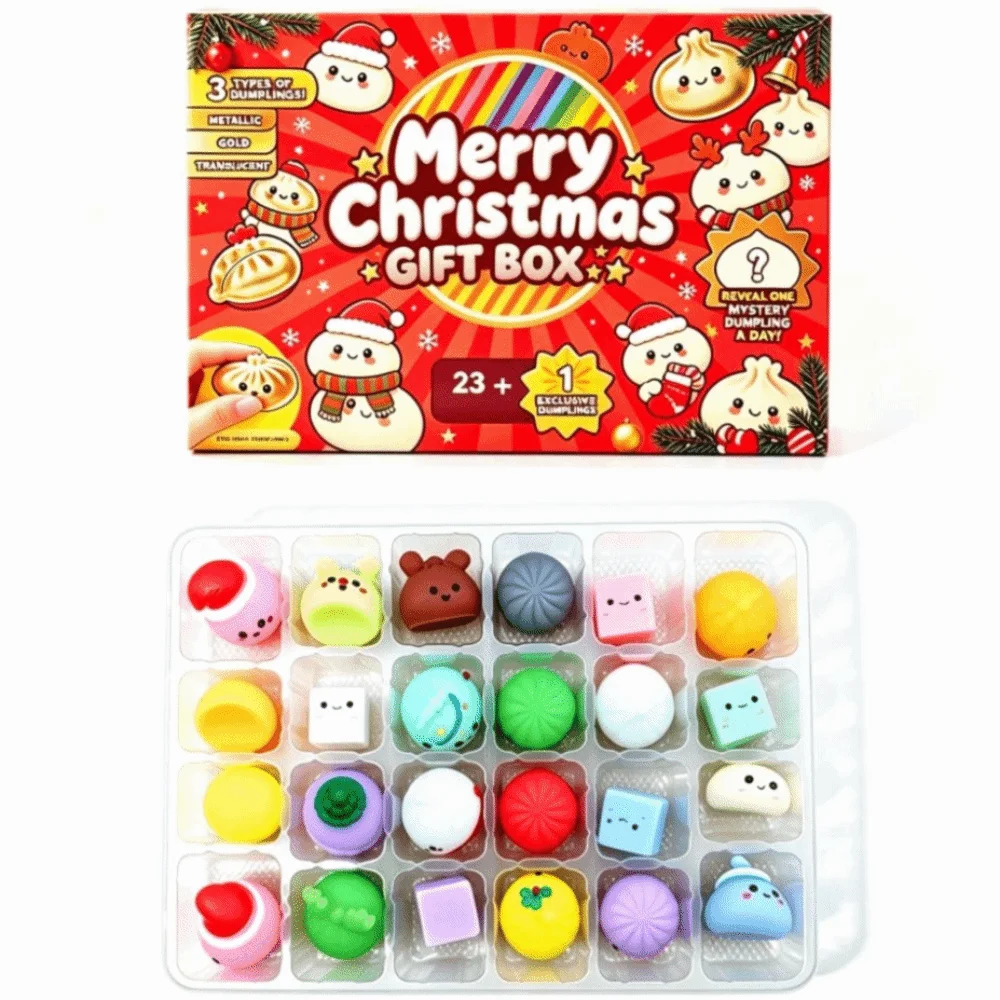 24pcs/set Slow Rebound Dumpling Squishy Soft Mystery Mystery Dumplings Squeezes Bun Slow Resilience Dumplings Fidget