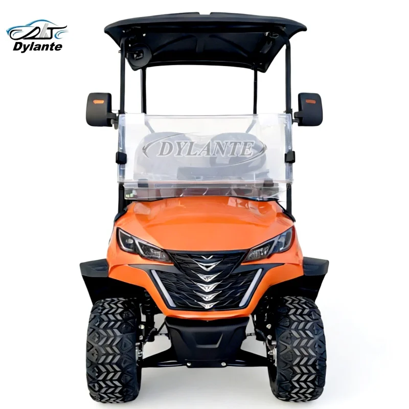 2026 New Electric Sightseeing Golf Cart, 2/4/6/8 Seats, with Starry Sky Roof Sound System and LED Lighted Footrests