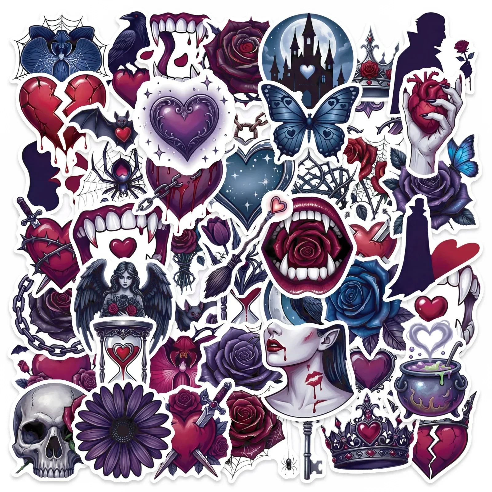 

50PCS Nordic-Style Valentine's Day Graffiti Stickers Festival Cartoon Decal DIY Luggage Phone Guitar Scrapbook Cup Kid Toys Gift