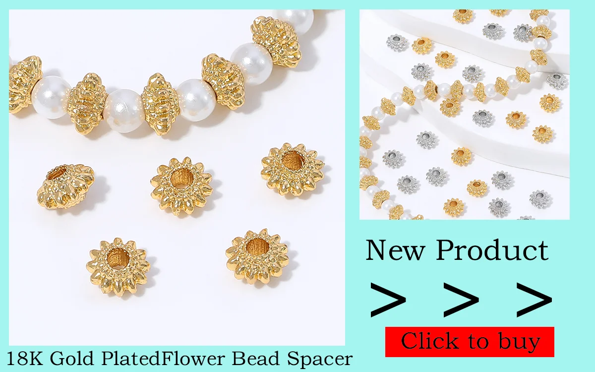 2/2,5/3/4/5/6 mm 18 Karat vergoldete lose Perlen aus Messing, runde Distanzperlen für Armbandherstellung, Zubehör für Schmuck – Detail 2