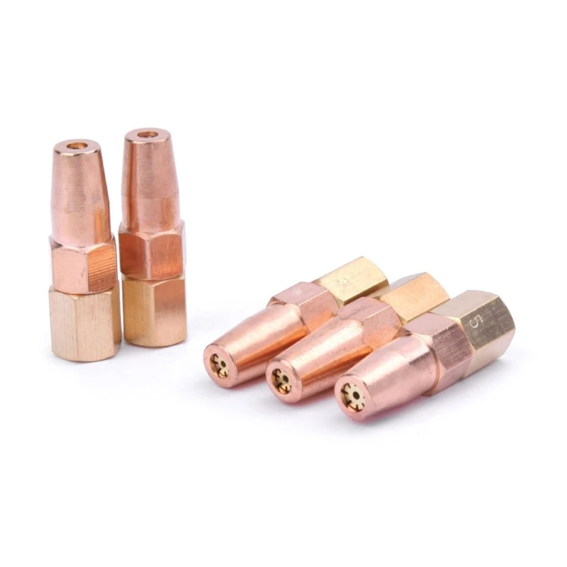 H01-6 용접 토치 노즐 M4YD용 5Pcs 용접 팁 OxygenGas 프로판 아세틸렌