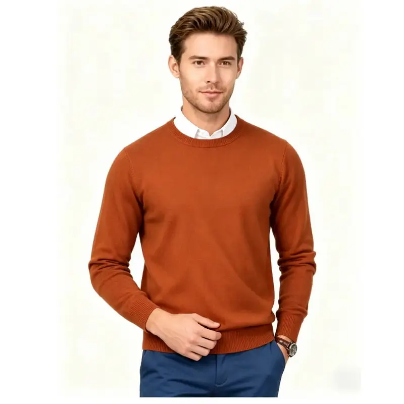 2026 Kaschmirpullover mit Rundhalsausschnitt, Herren Oversize-Strickoberteil, M-3XL, Herbst-Winter, Neues Koreanisches Casual-Oberteil für Männer – Detail 5