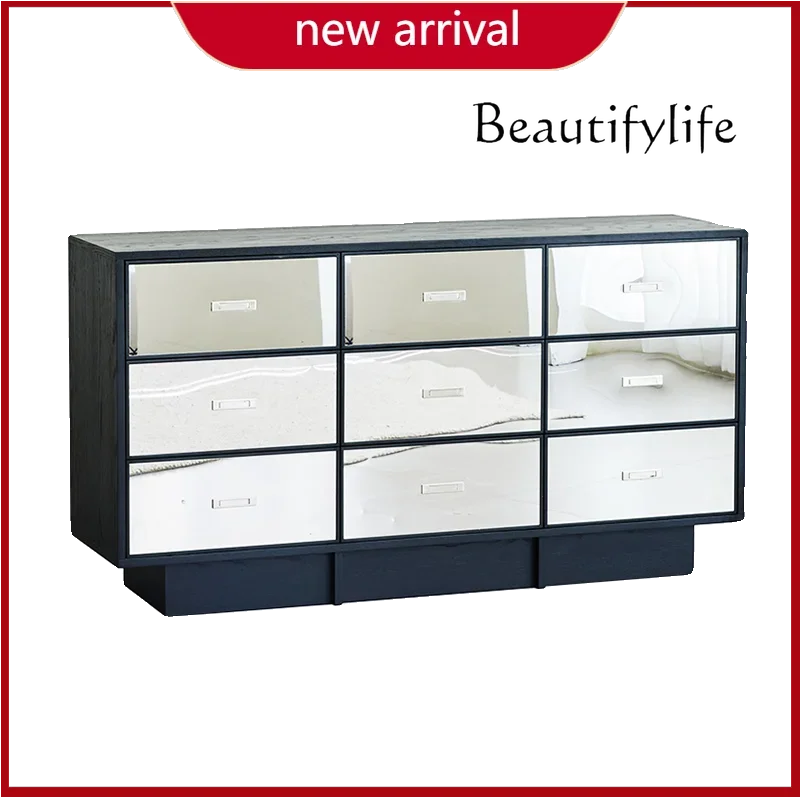 A Minimalist Nine-chest Cabinet Household Bedroom Storage Storage Cabinet Floor-to-ceiling Living Room Sofa Dining Side Cabinet
