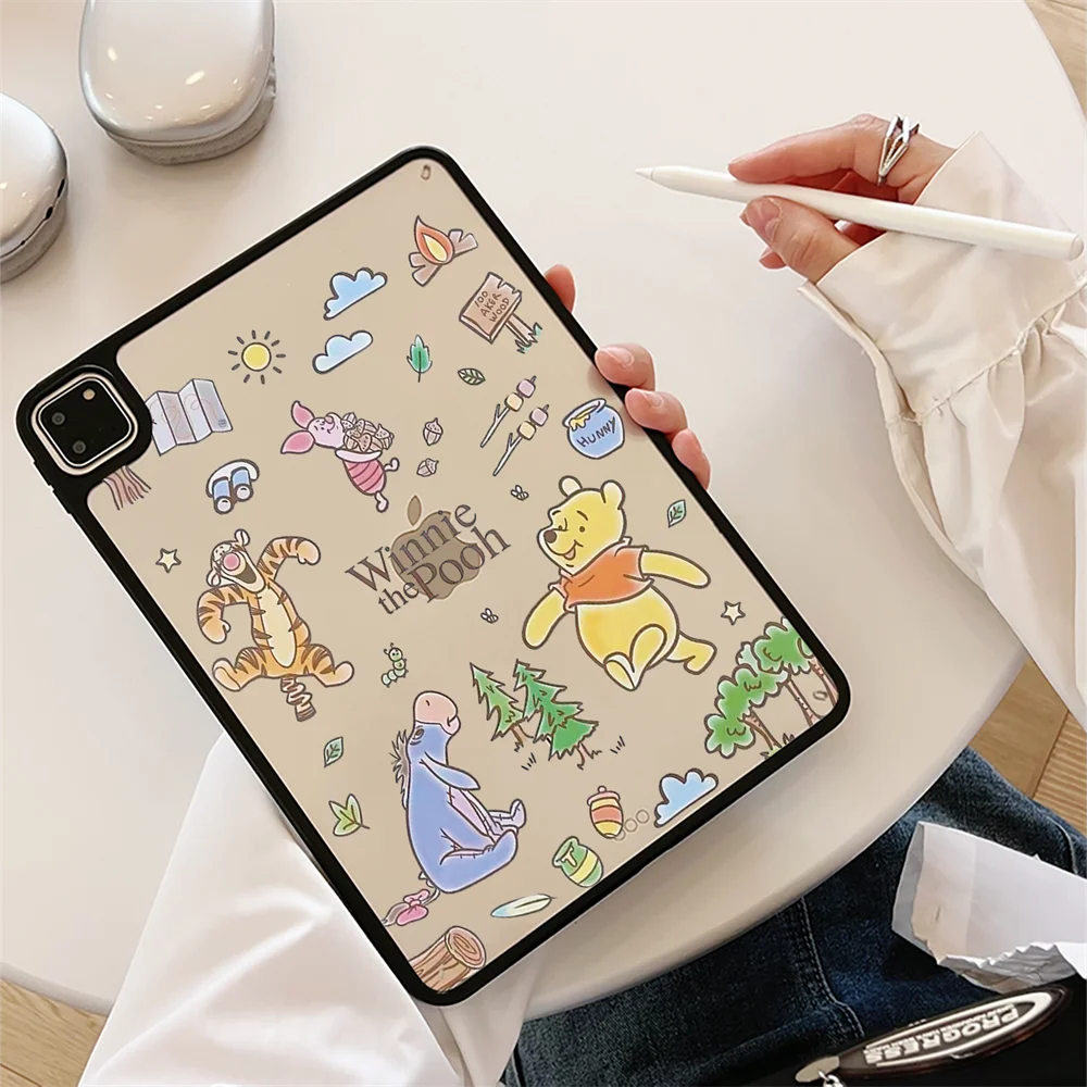 

Акриловый чехол для планшета для iPad Air11 2025 Pro 11 дюймов, 10-го 11-го поколения Air 6 5 4 10,9 7 8 10,2 9,7 Air3 10,5 mini 6 7 Winnie Tigger