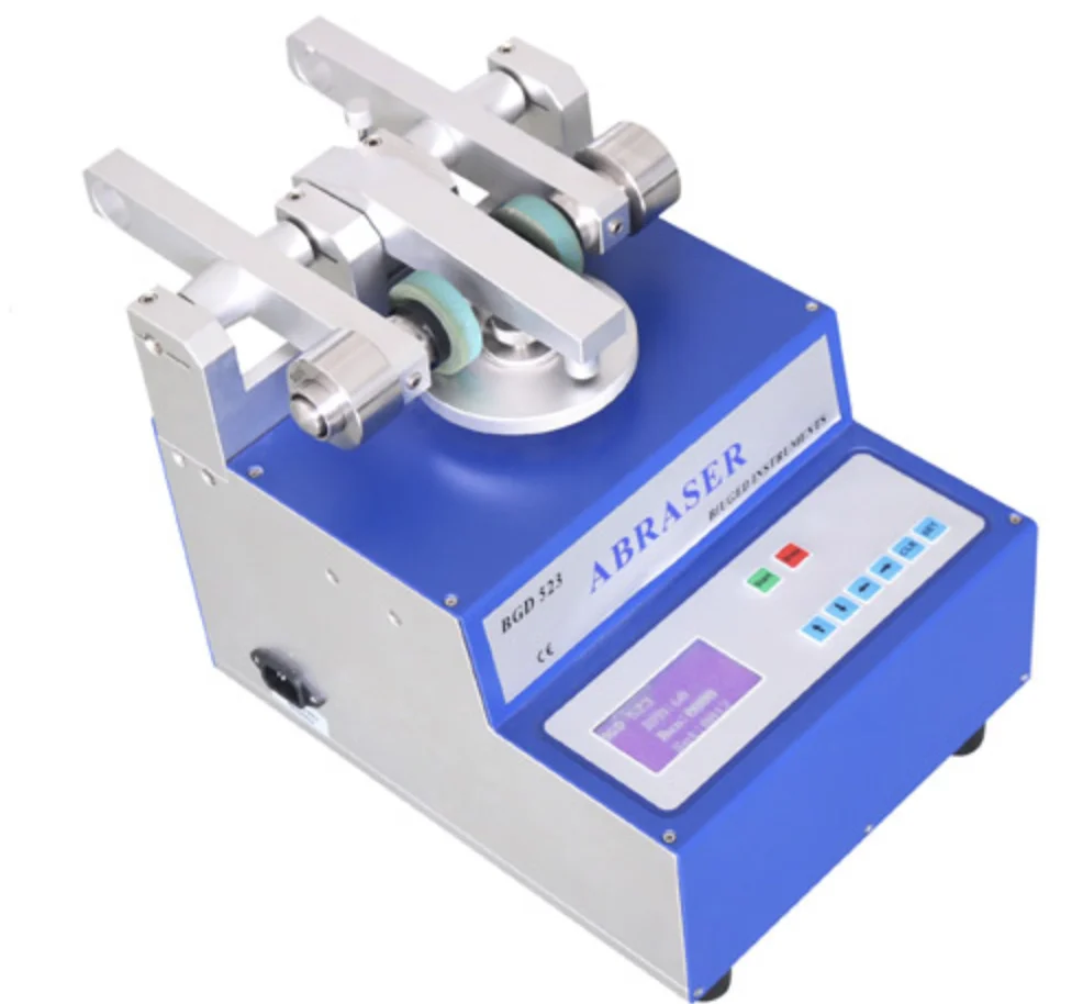 BGD 523 ISO 5470 Tester per l'abrasione della pellicola di vernice Apparecchiatura per test dell'abrasione rotazionale DIN 52347 DIN 53109 ISO 9352