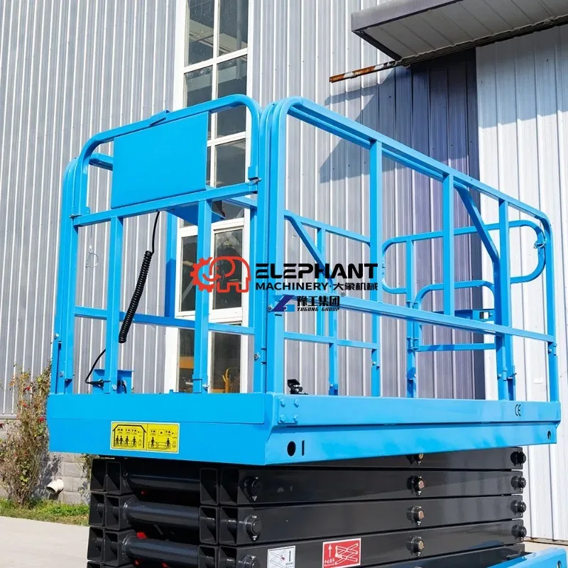 Safe and Durable Sturdy 9m Compact Mobile Electric Elevating Platform Heavy-Duty Hydraulic Scissor Lift for Sale