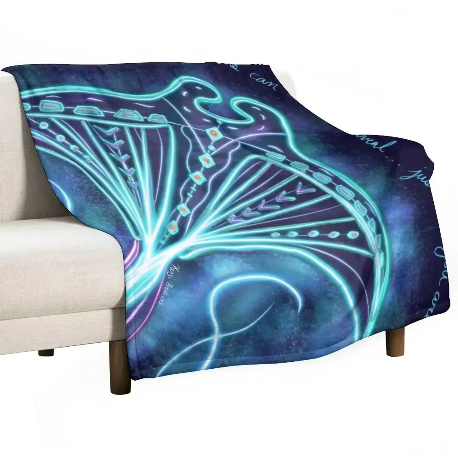 Sting Ray Art Throw Blanket Thermal for winter Decoratives Beautifuls Hairy Plush Blankets