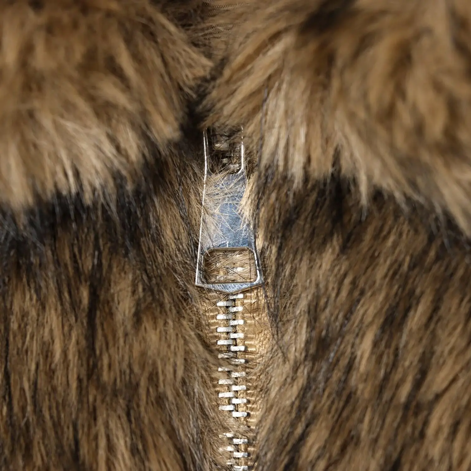 Faionable Versátil Casaco de Pele Artificial JNLEAOG Or Casacos Feminino Tecido de Poliéster Longo Fechamento com Zíper