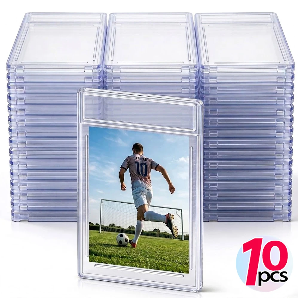 Image of 1/10 Stück Transparente Gradierte Kartenhülle Acryl Fotokarten-Schutzhülle Spiel Sport Sammelkarten Displayhalter Hülle für PSA BGS