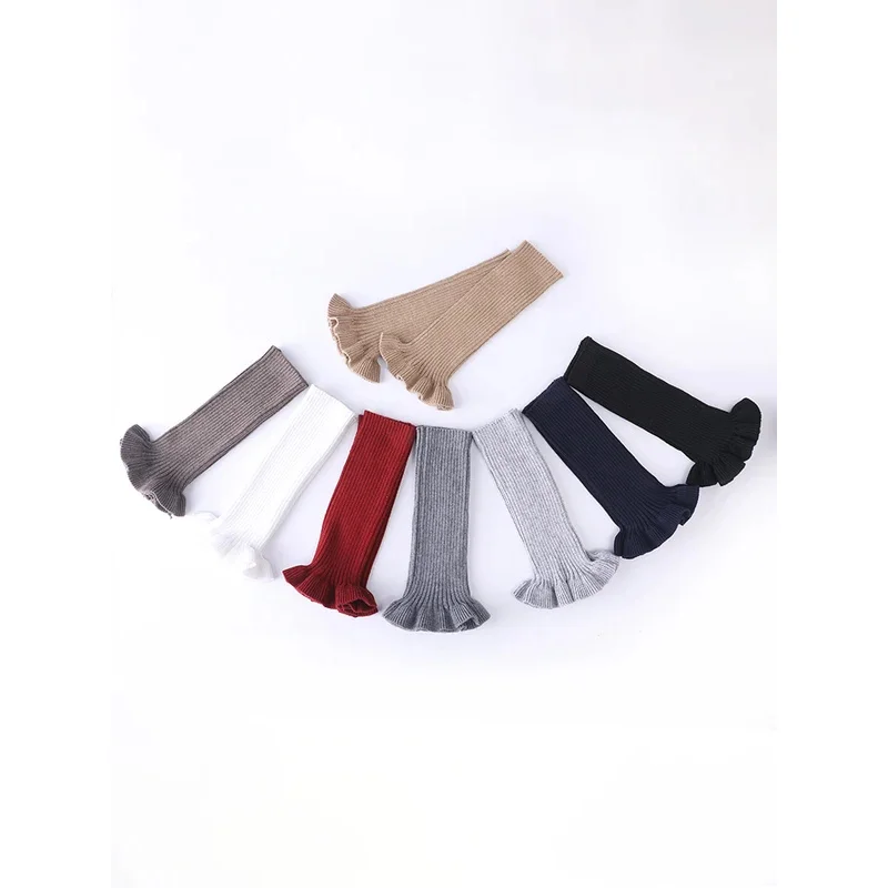 

Autumn Winter Women Ruffled Ribbed Leg Warmers JK Ankle Trim Boot Socks Foot Cover Pressure-Free Y2k