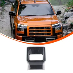 ABS Carbon Fiber Car Rear Air Conditioning Vent Outlet Frame Cover Trim Sticker For Mitsubishi Triton L200 2024 Auto Accessories
