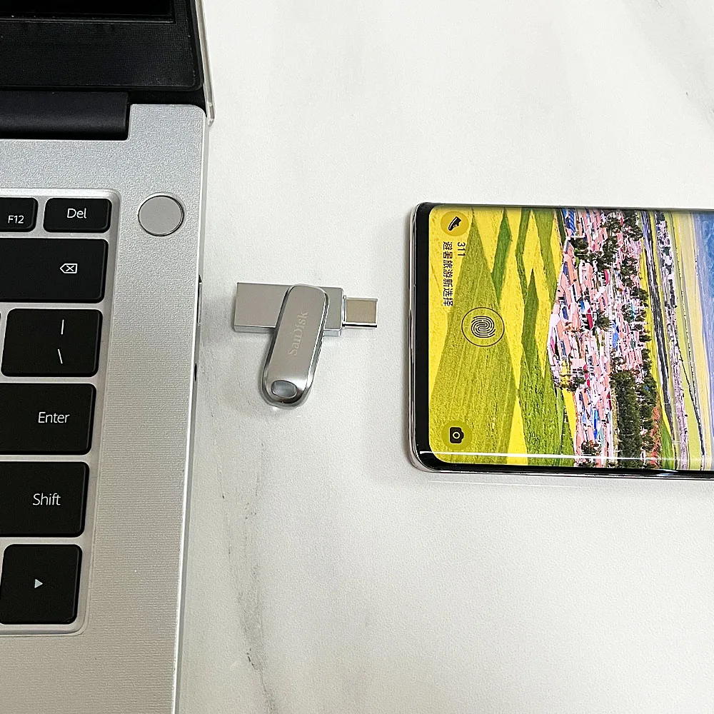 SanDisk Ultra Dual Drive Luxe USB Type C Flash Drive 512GB 256GB 128GB 64GB Metal USB 3.2 Gen 1 USB Type A OTG Flash Drive image 5