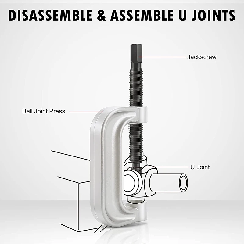 Heavy Duty Ball Joint Press & U Joint Removal Tool Kit with 4x4 Adapters VT01015