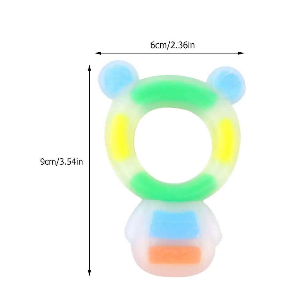 1 stuk siliconen bijtring, zachte siliconen bijtring, baby speelgoed, baby speelgoed voor het verlichten van tandjes, kauwgereedschap voor baby's