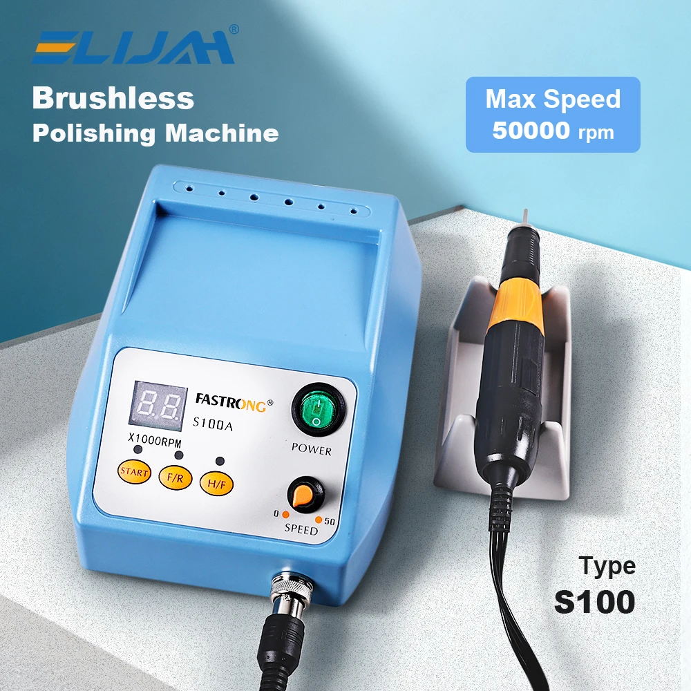 

ELIJAH 100W 7.8N/cm Dental Lab Electric Polishing Machine 50000RPM Brushless Handle Micromotor Dentistry Equipment Dental Tools
