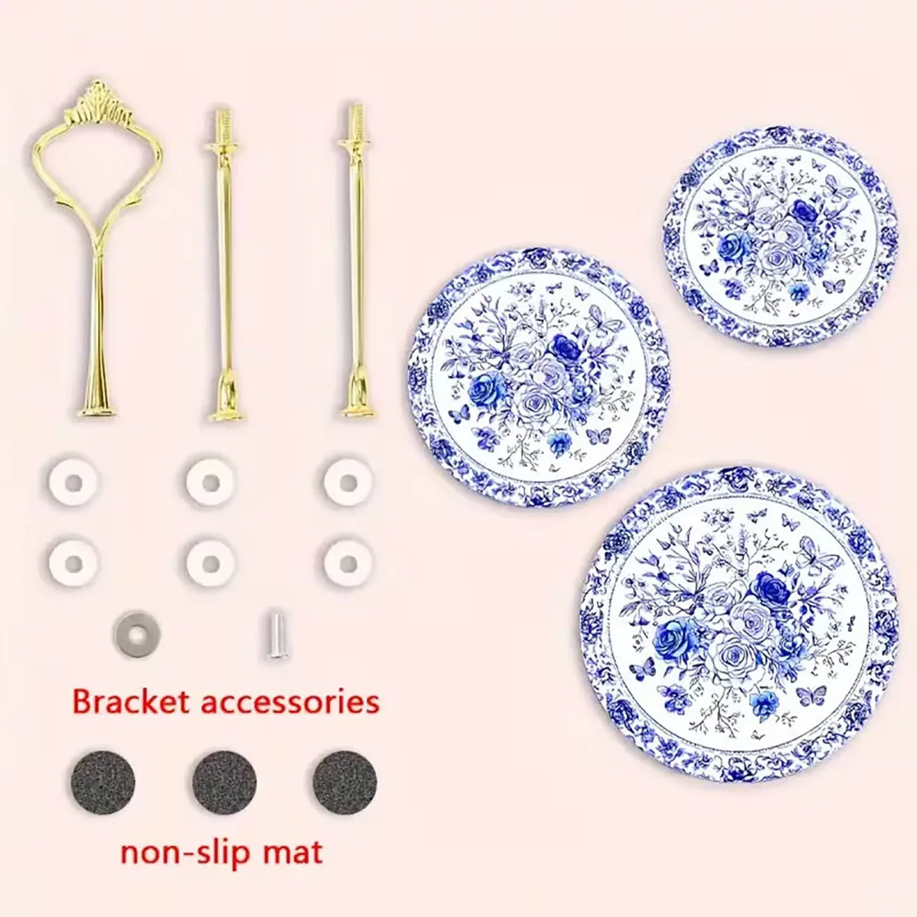 1 3-layer wooden display tray, easy to assemble without tools, suitable for various party and tea gathering scenes