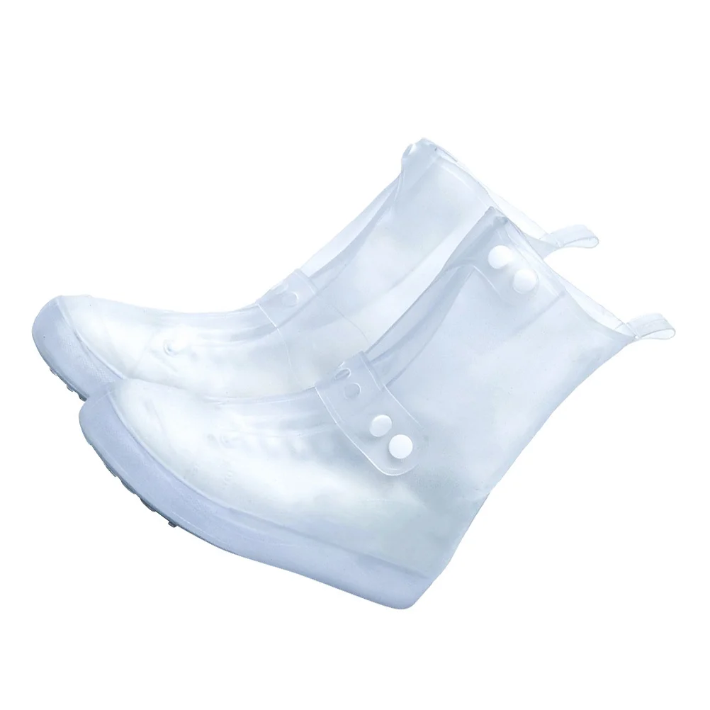 1Pair Waterproof Rainproof Shoe Covers Non-Slip High Tube Overshoes Outdoor Shoes Covers Travel Camping High Tube Overshoes