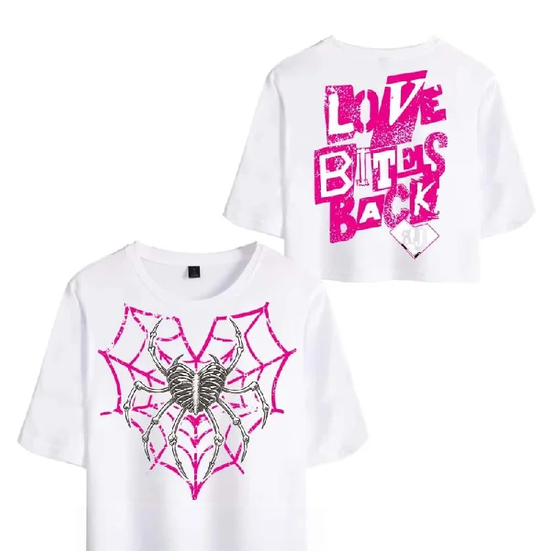 2025-26 Sommer Schwarz AJ Lee Love Bites Zurück Gedruckt Mode Lässig männer 100% Baumwolle T-shirt Hohe Qualität y2k T Lose