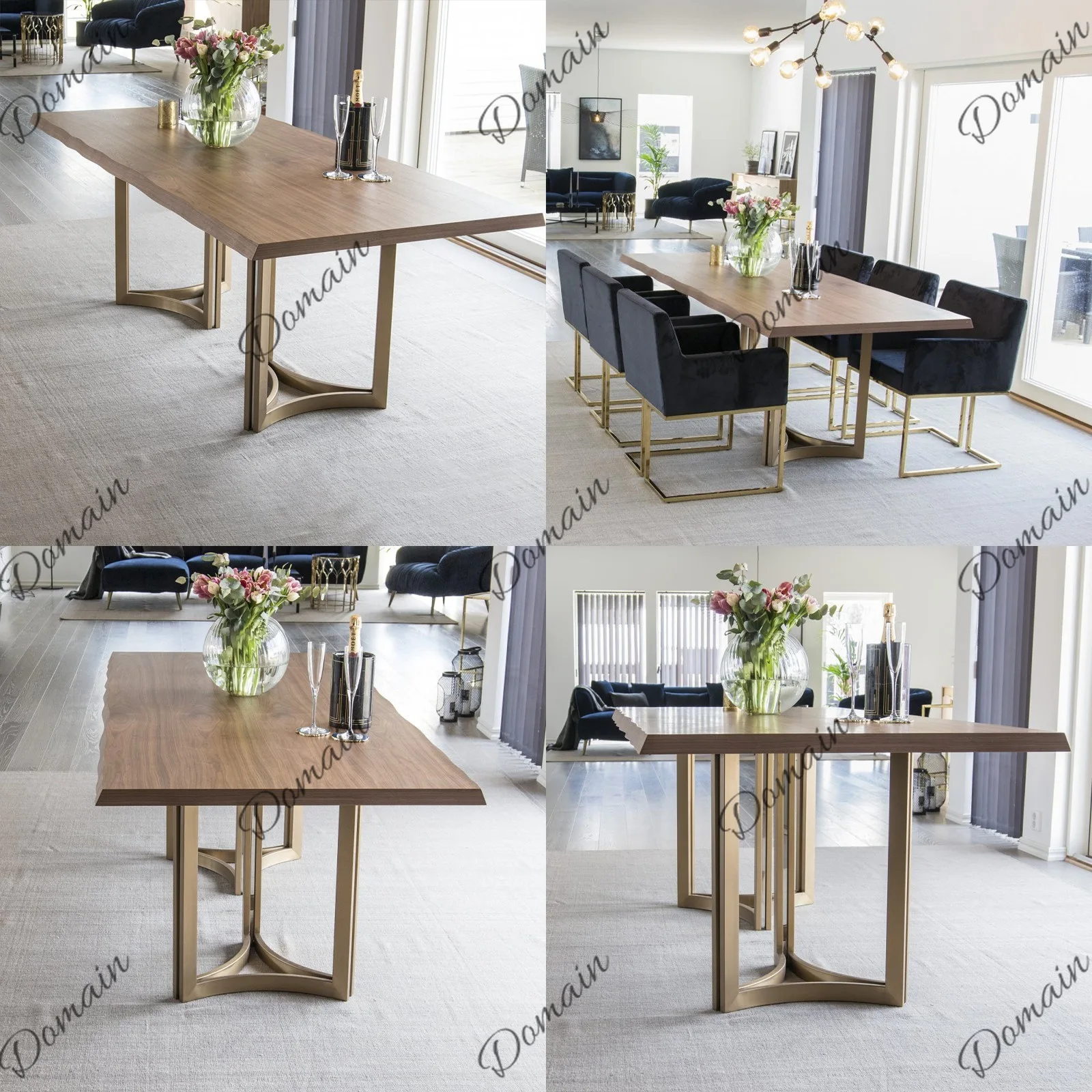 Modern Luxury Villa Large Dining Table Nordic Simple Marble Rectangle Kitchen Table