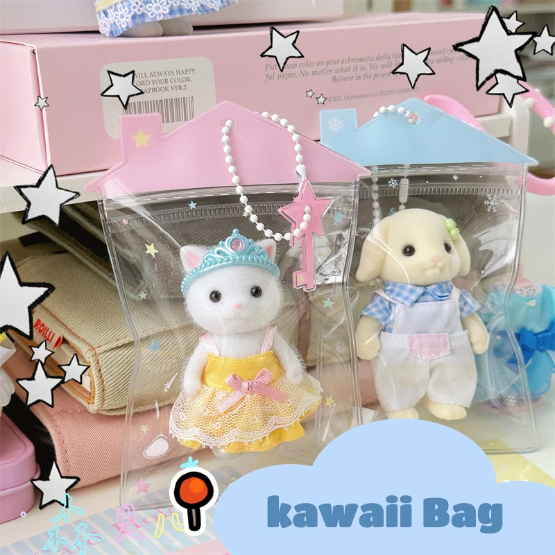 Sylvanians Mini Doll Anime Storage Bag Kawaii Transparent Waterproof Bag Accessories