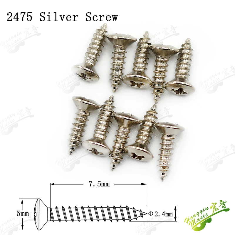 Premium Guitar Pickguard Screws (10 Pcs)  Standard Size for Electric Guitar & Bass Repair Kit