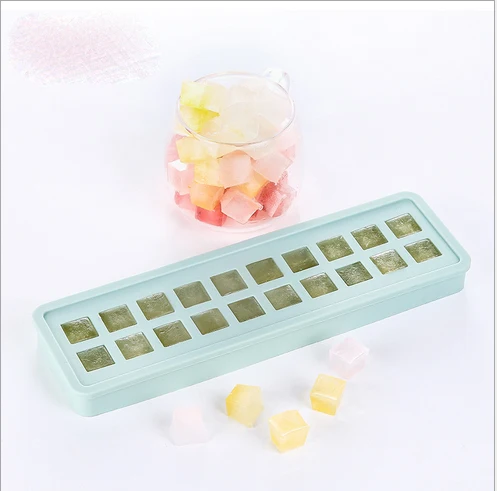 Silicone Mould Ice Cubes Mold Round And Square Mold Random Color Lattice Make Ice 20 Holes Silicone Rubber PRZY Eco-friendly 001