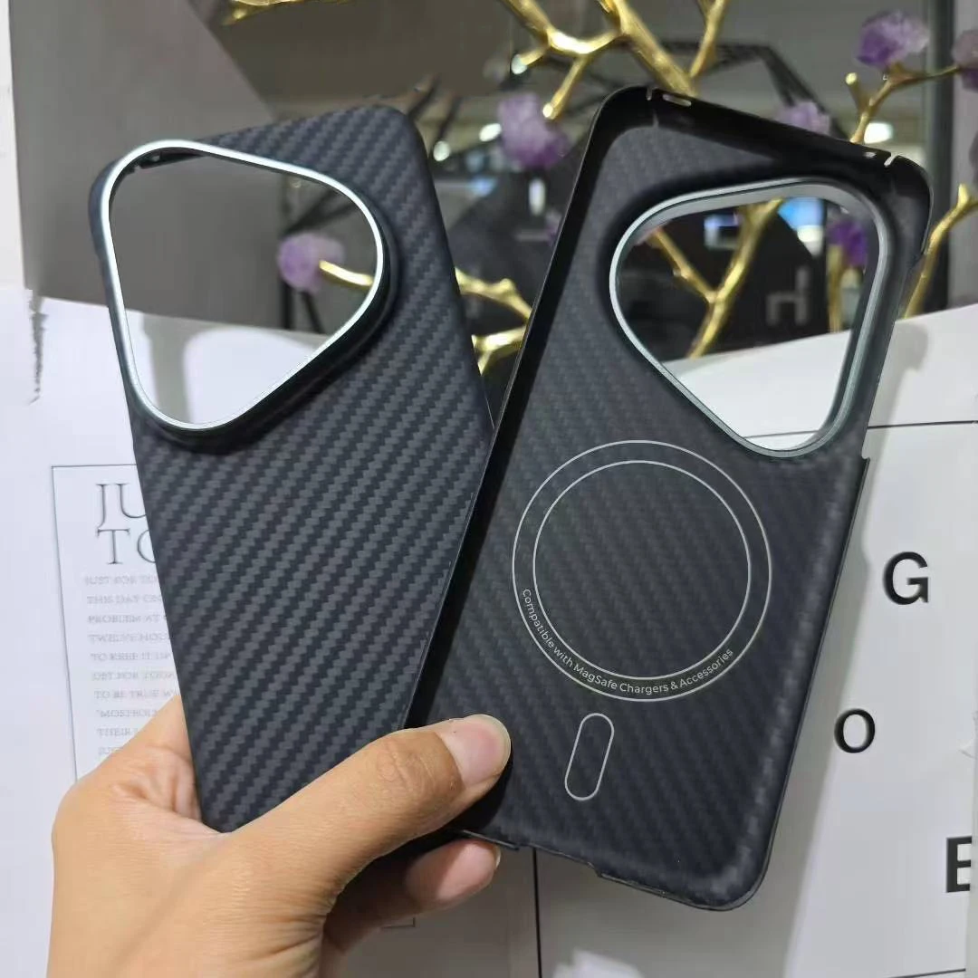 

Magnetic Real Aramid Carbon Fiber Phone Case for Magsafe Huawei Pura 80 Ultra Carbon Fiber Case for Pura 80 Ultra Carbon Case