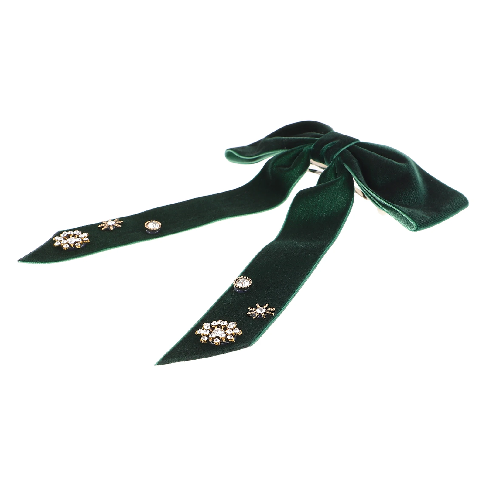 

Large Bowknot Hair Clip Rhinestone Snowflake Ornament Spring Styling Barrette Women Hair Accessories Elegant Velvet Bow Clips
