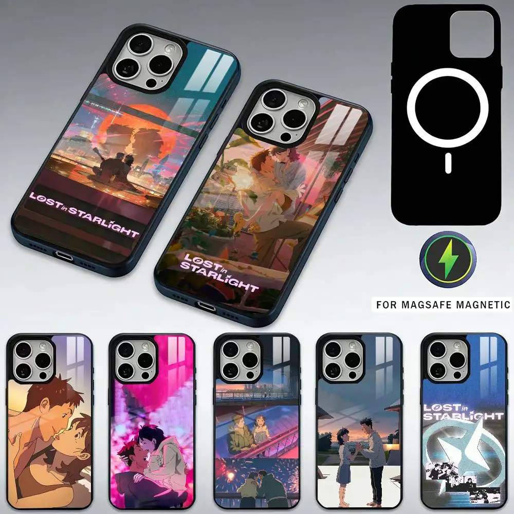 

L-Lost in Starlight Phone Case For iPhone17,16,15,14,13,12,11 Plus,Pro Max Magnetic For Magsafe Wireless Charging