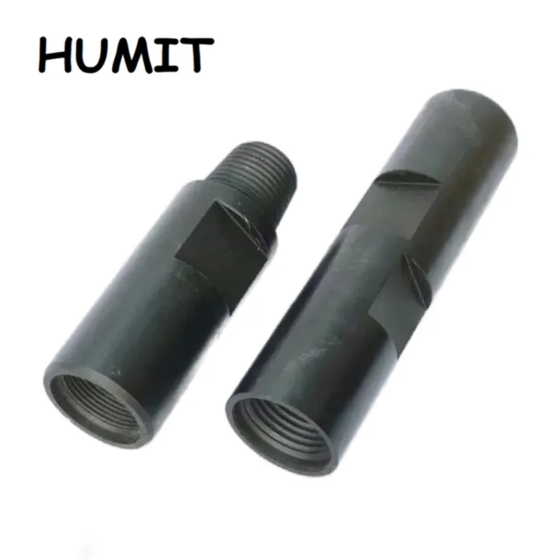DTH Geological Exploration 42mm 57mm Coupling Pipe Joints API Taper Thread Rod Connectors Spiral Drill Rod Adaptor