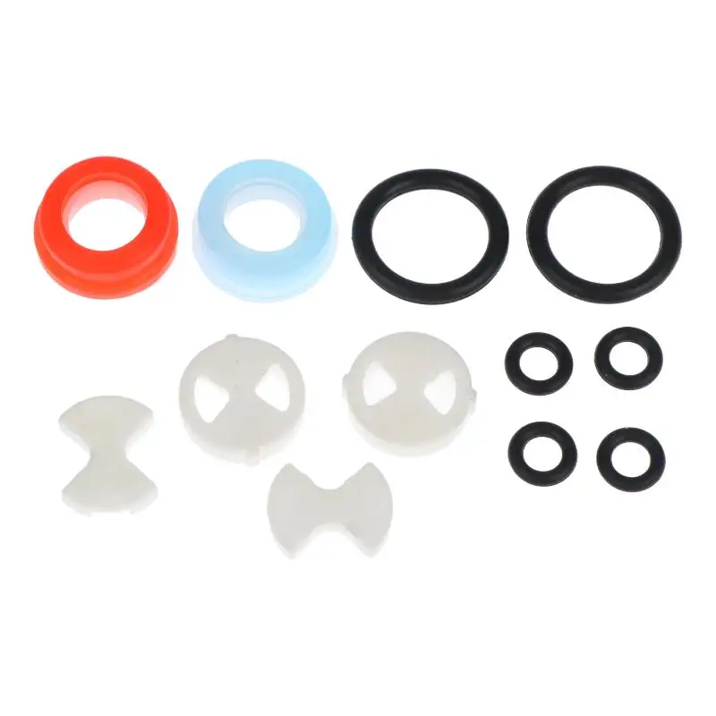 12Pcs Faucet Tap Valve Replacement Kit Faucet Washers For Mixer Faucet Round Ceramic Chip Set Faucet Accessories