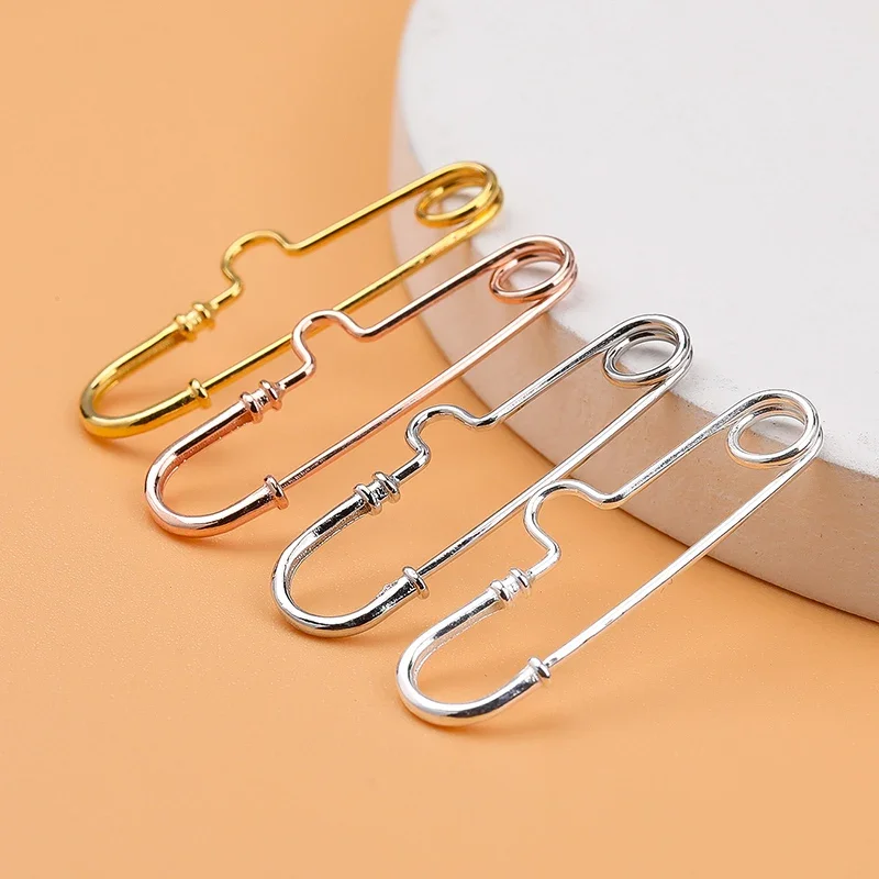 S925 Sterling Silver Pin Connection Buckle Brooch DIY Jewelry Accessories