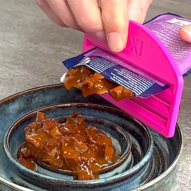 Nuevo Dispensador de Golosinas para Gatos, Herramienta Manual para Exprimir Bolsas de Comida, Alimentador de Snacks Líquidos para Mascotas, Gatitos y Cachorros, Bolsa Reutilizable para Exprimir Comida