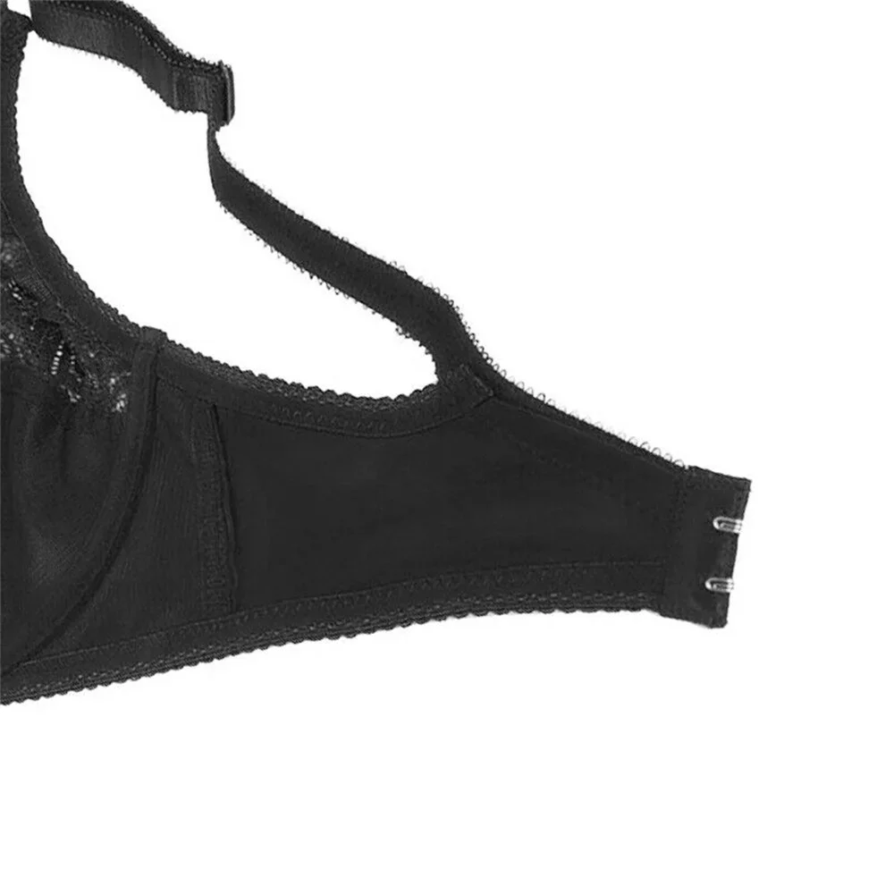 BCHRAYIUP Reggiseno non imbottito con ferretto da donna Reggiseno comfort con coppe morbide e sexy in pizzo trasparente 34 36 38 40 42 44 BB