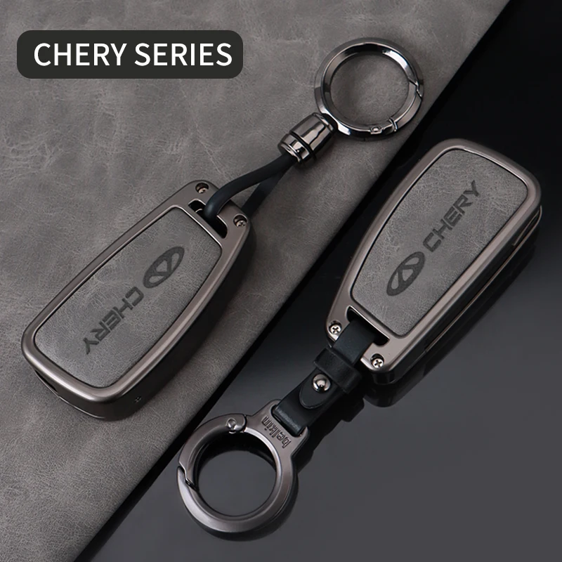 Leder-Autoschlüsselhülle für Chery ARRIZO7 E3 E5 A3 A5 Tiggo 2 3 5 3X Fulwin2 Eastar – Schutz und Zubehör – Detail 13