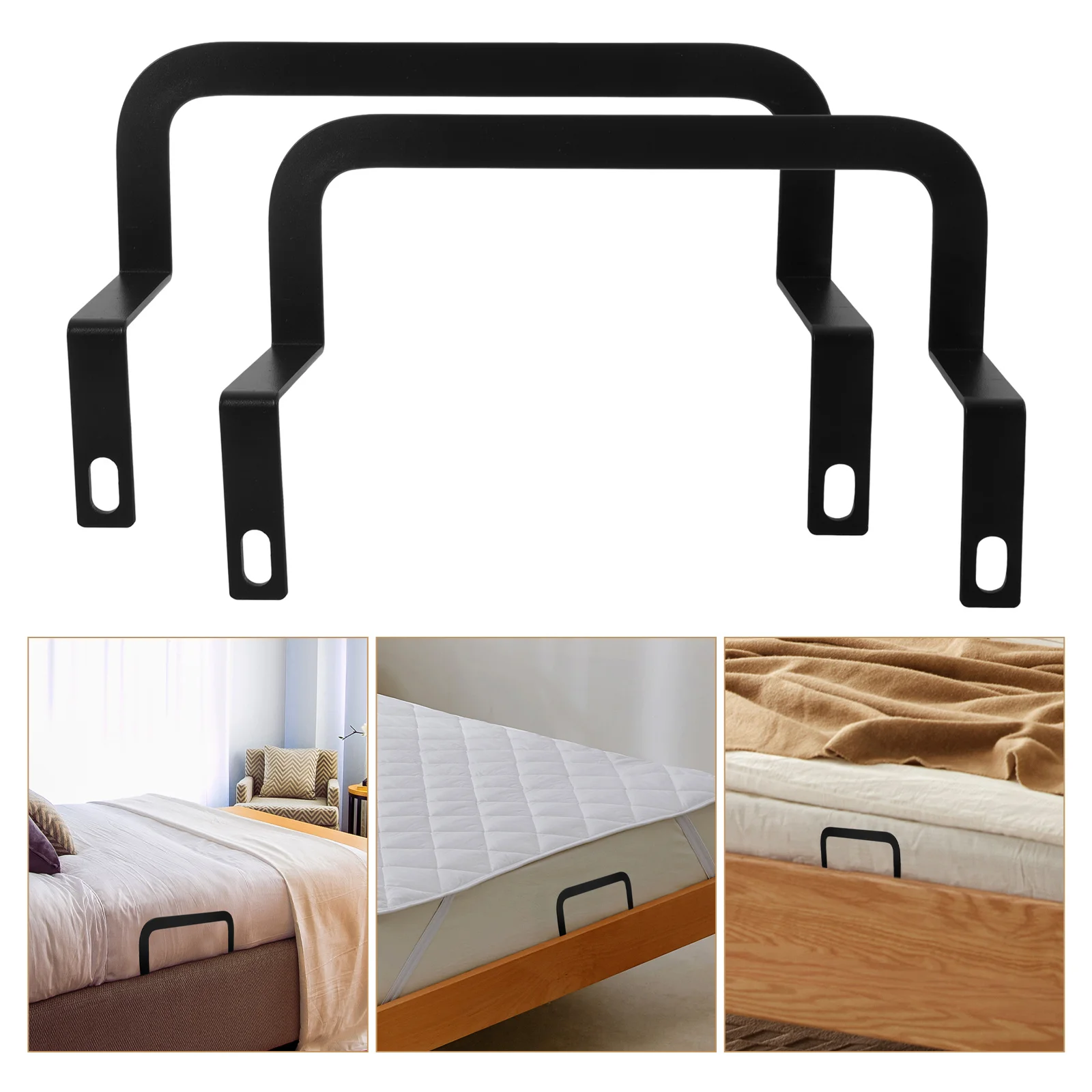 

2Pcs Mattress Retainer Bar Anti Slip Holder Stopper to Prevent Sliding Bed Gripper Metal Mattress Stabilizer Bed Frame Support