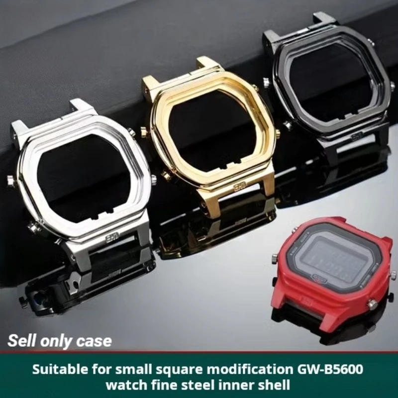 For Casio Small Square Gw-b5600 Solid Stainless Steel Case Inner Shell Gw b5600bc Hr Ct Dc Modifie Upgrade men Bezel Accessories