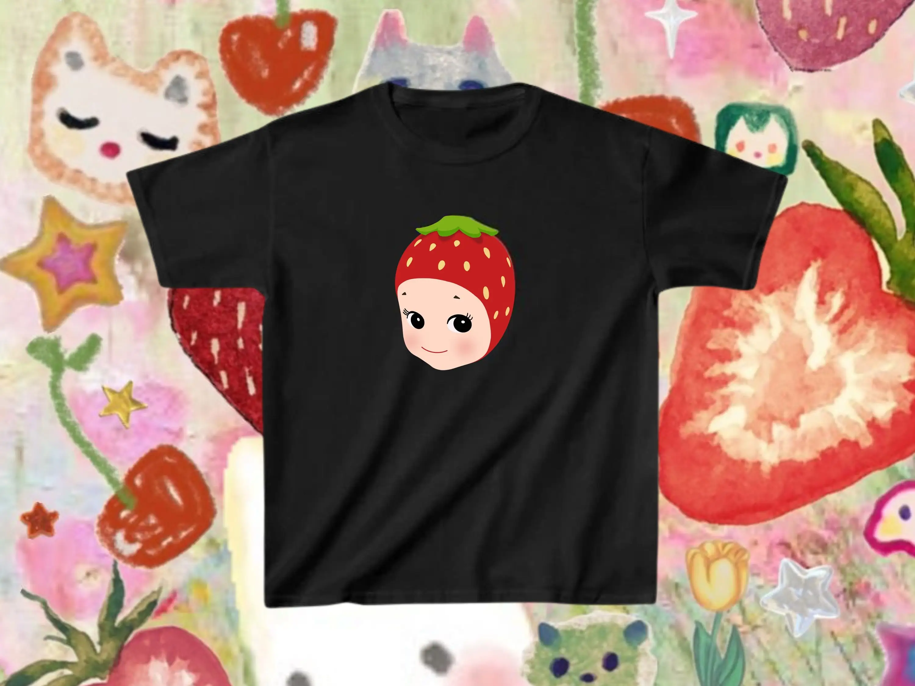 Sonny Angel Baby T Shirt Strawberry Trendy 90s Y2K Coquette Cute Pinterest