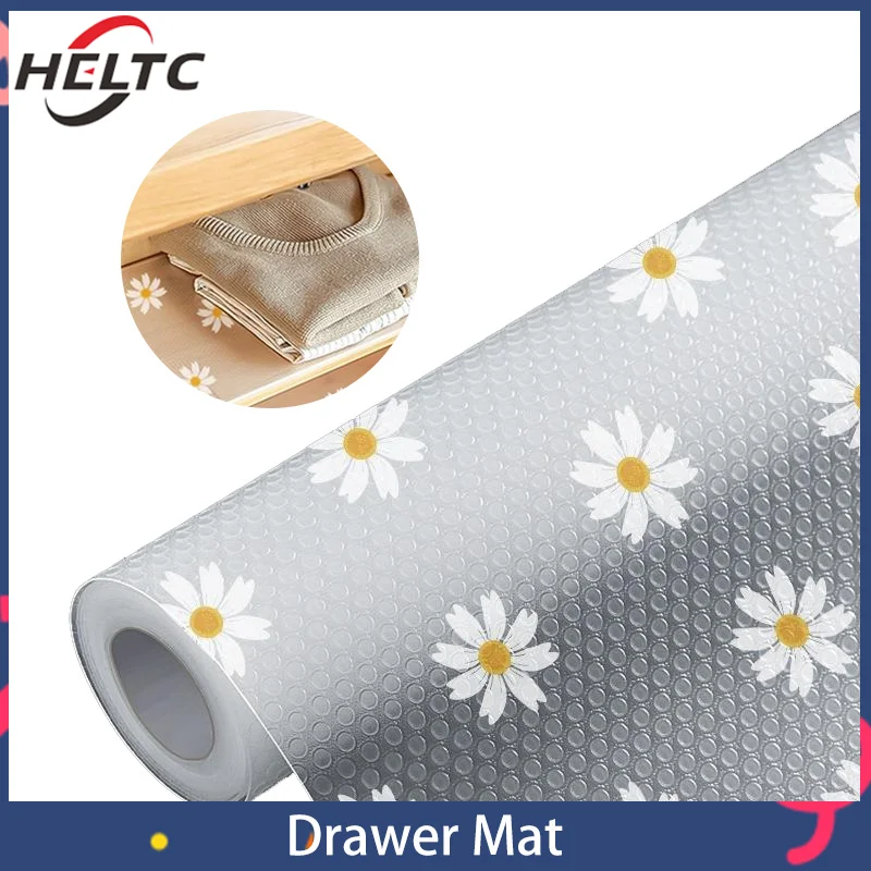 

1pcs Flower Kitchen Cabinet Mat Reusable Drawer Mat Kitchen Dining Table Mat Insulation Mat Waterproof Moisture-proof Drawer Mat