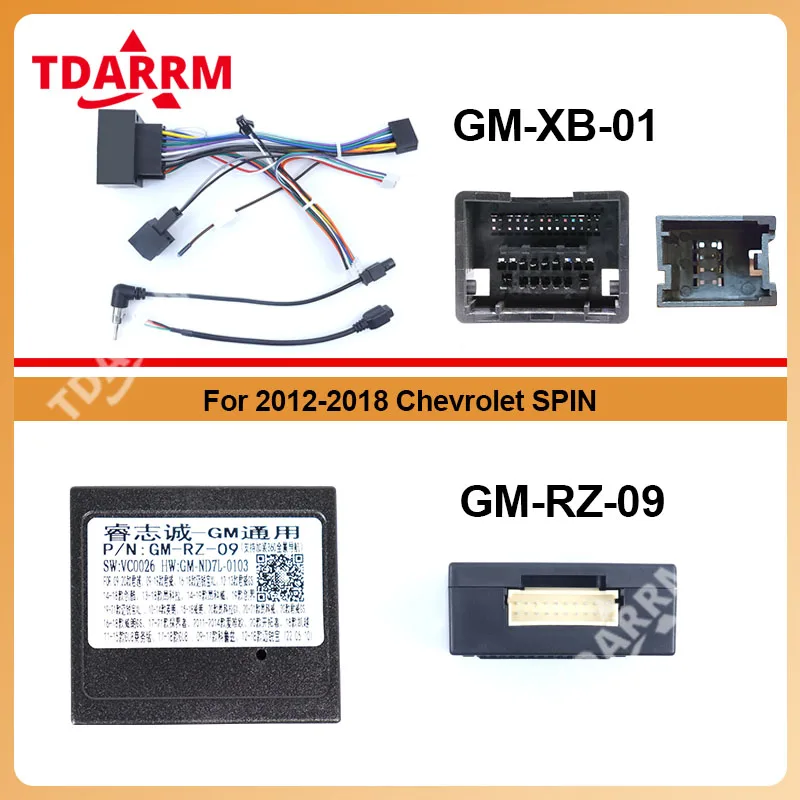Arnés de Cableado para Radio de Coche Chevrolet SPIN 2012-2018, Caja Decodificadora Canbus, Adaptador de Cableado para Instalación de Estéreo Android, Accesorio