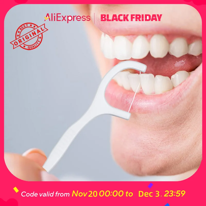 Individually Wrapped Dental Floss Picks, Hygienic. 8x6x3cm, Portable, for On-the-Go Freshness image 2