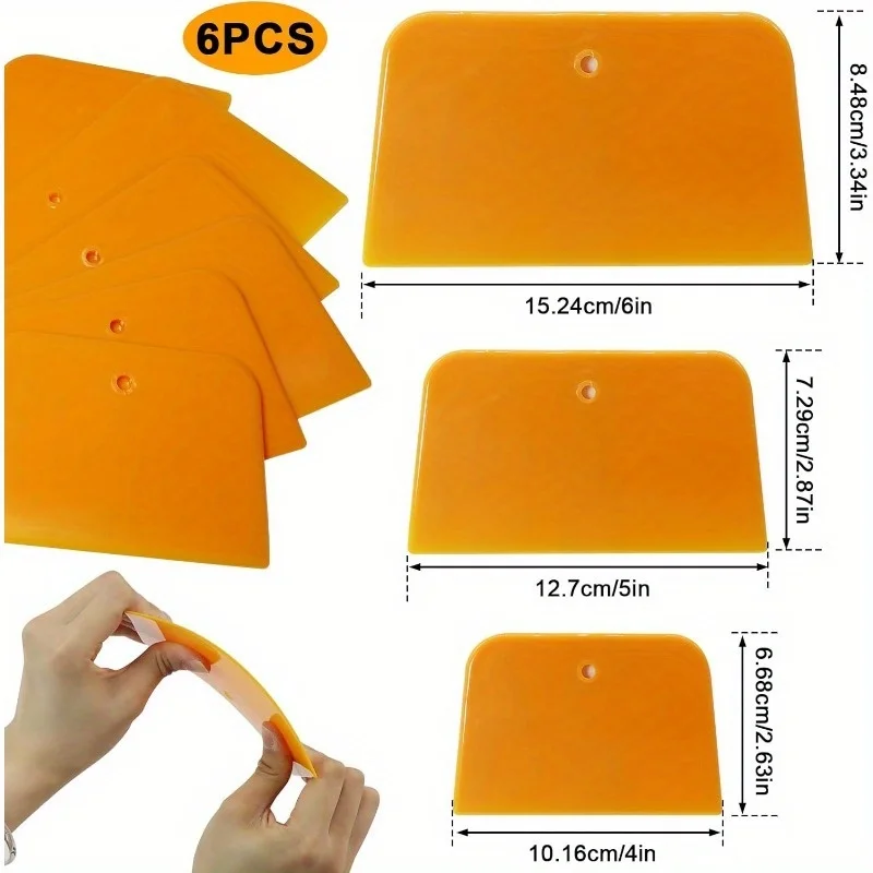 Body Filler Spreaders Automotive Body Fillers 4,5,6 Inch Reusable Spreader for Applying Fillers Putties Glazes Caulks and Paint