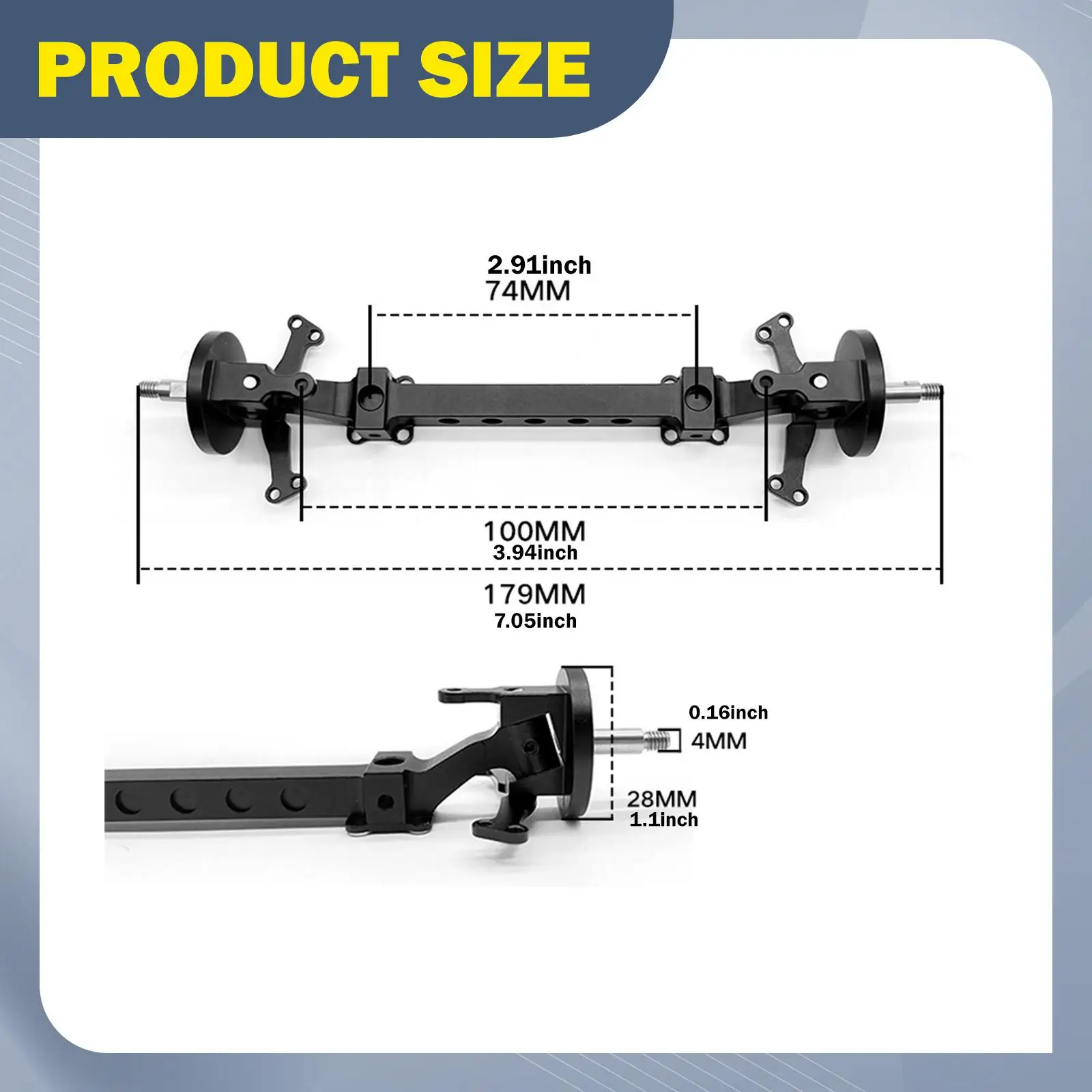 1/14 トレーラー無動力前輪車軸、無動力 RC 前輪車軸キャスターシミュレーション車軸 1 14 スケール RC トラック車軸