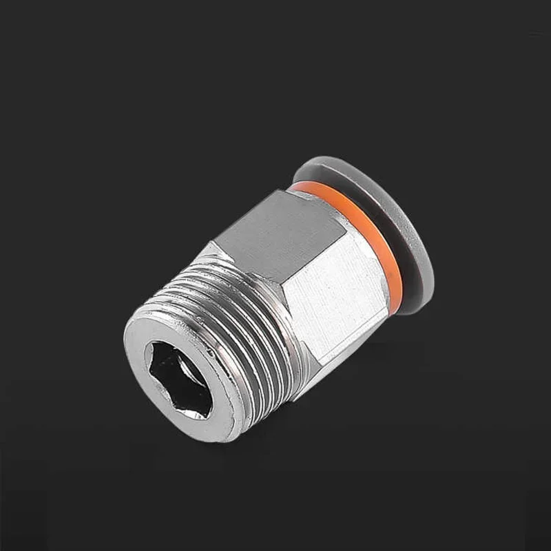 1pcs PC Male Thread Straight Pneumatic Quick Connector Air Tube Push-in Fitting Threaded Straight Fast Connector