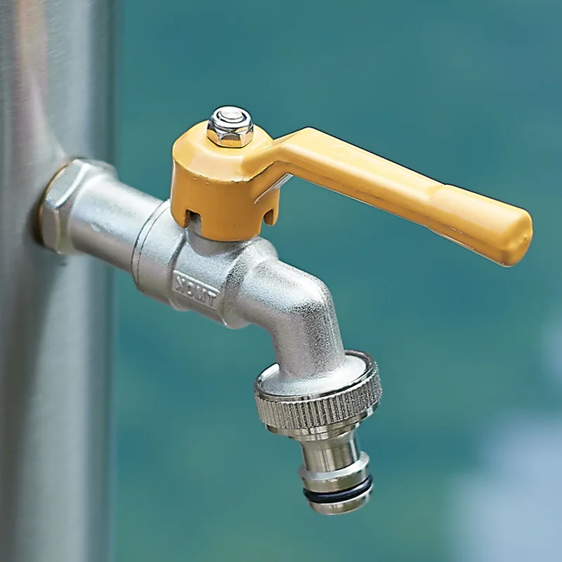 

5Pcs 4 points thickened outdoor faucet antifreeze and antifreeze one in two out outdoor double water washing faucet double head