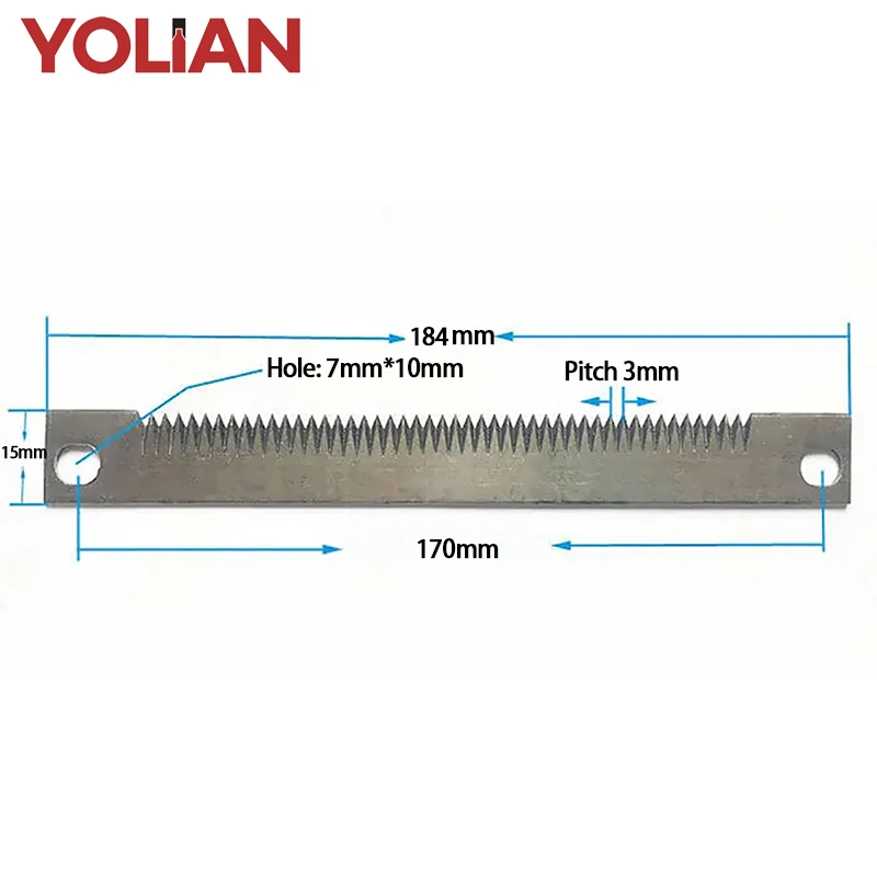 1Pcs Sachet Bag Vertical Packing Machine Sealing Machine Blade Cross-Sealing Cutter Straight Tools Knife 184mmX15mmX1.0mm Size