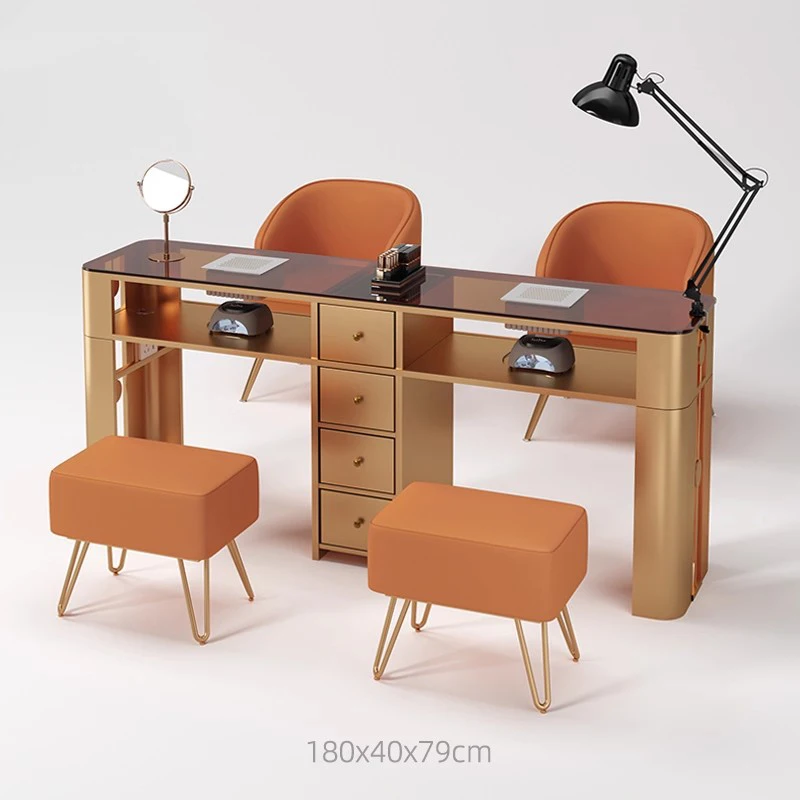 Luxury Beauty Nail Table Professional Display Equipment Manicurist Tables Drawers Mesa De Manicure Salon Home Furnishings