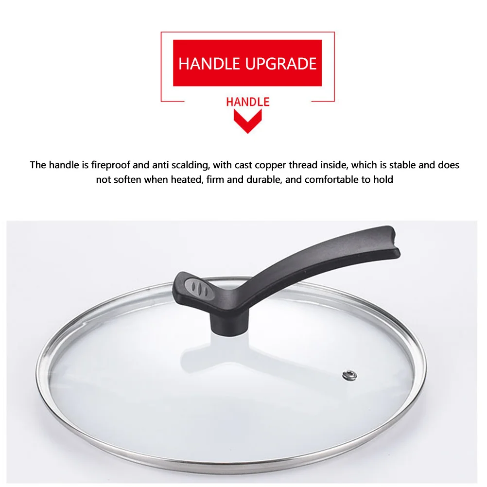 

Tempered Glass Lid Multipurpose Pot Cover Cooking Tool Visible Pot Lid Anti Oil Splashing Cover Covers